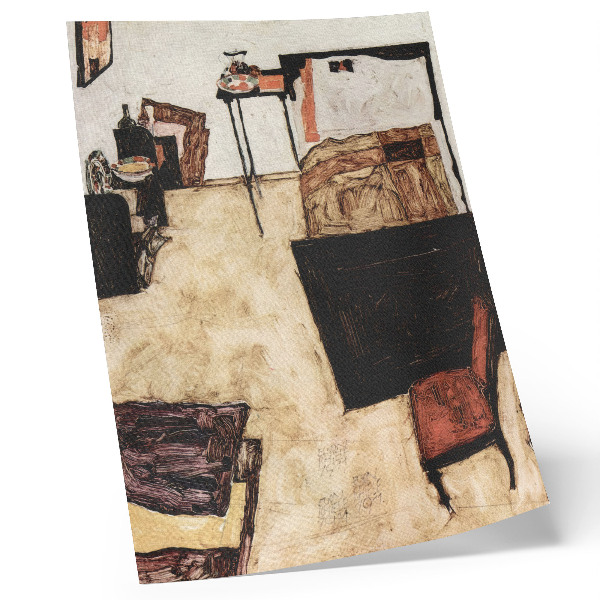 Affiche décorative Le salon de Schiele à Neulengbach (1911) par Egon Schiele