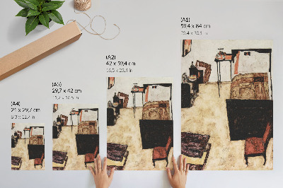 Affiche décorative Le salon de Schiele à Neulengbach (1911) par Egon Schiele