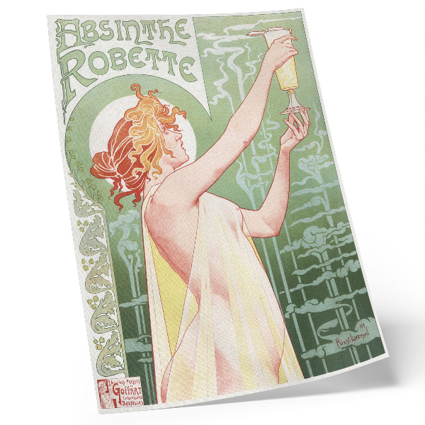 Impression sur toile Privat Livemont (1896), chromolithographie d'Absinthe Robette