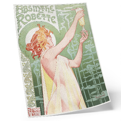 Impression sur toile Privat Livemont (1896), chromolithographie d'Absinthe Robette
