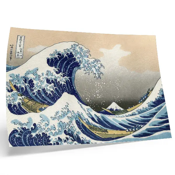 Affiche décorative de La Grande Vague de Kanagawa d'Hokusai estampe japonaise ukiyo-e de 1760-1849