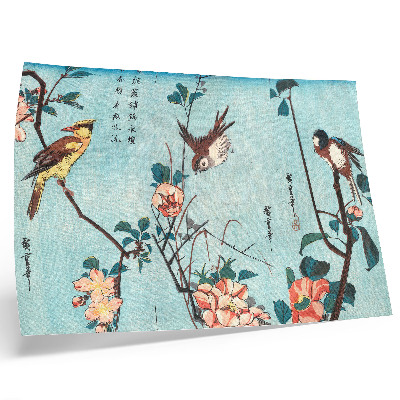 Affiche et poster Oiseaux et fleurs du Japon (1833) – estampes anciennes sur bois d'Utagawa Hiroshige