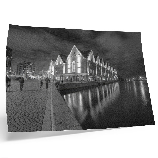 Affiche Architecture monochrome avec reflet dans l'eau