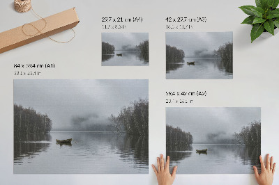 Affiche et poster Ciel et eau, brouillard et arbres, paix et tranquillité