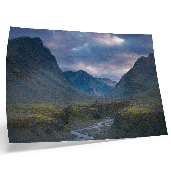 Affiche Montagnes dans les nuages bleus paix nature