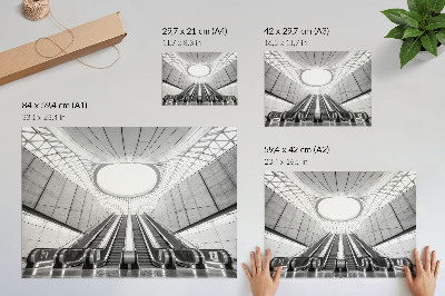Affiche Architecture intérieure minimaliste et futuriste