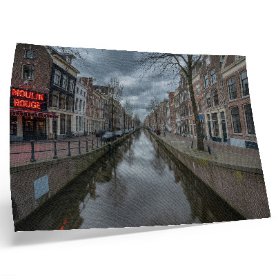Affiche décorative Canal, architecture douce, ciel atmosphérique