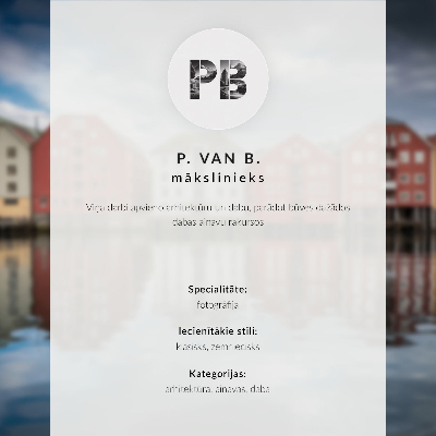 Affiche décorative Des bâtiments colorés au bord de l'eau - une composition harmonieuse