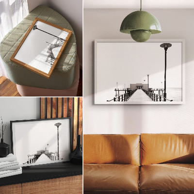 Affiche Pont minimaliste, architecture rectiligne