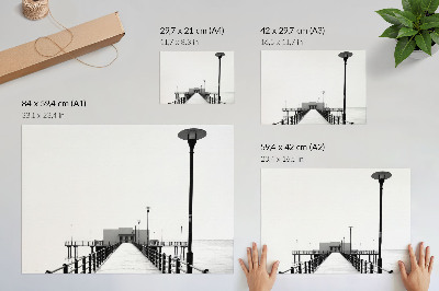 Affiche Pont minimaliste, architecture rectiligne