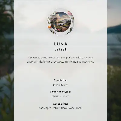 Affiche décorative montagnes et lac avec une personne en harmonie avec la nature