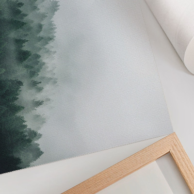 Affiche décorative Forêts brumeuses exhalant paix et mystère