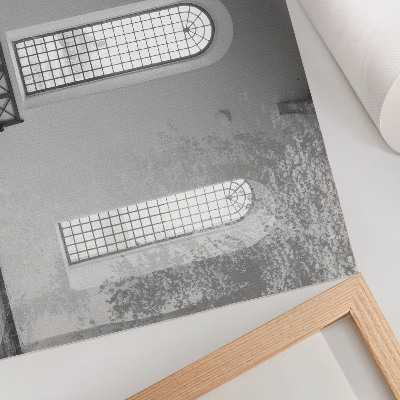 Affiche Intérieur minimaliste avec fenêtres et plantes