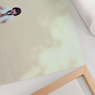 Affiche décorative Minimalisme, couleurs vives, calme, musique à la porte