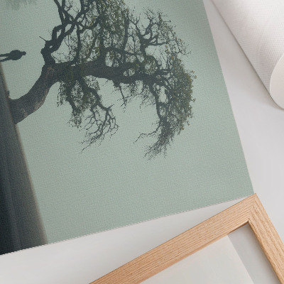 Affiche et poster L'atmosphère d'un arbre solitaire, brume et silhouette sombre