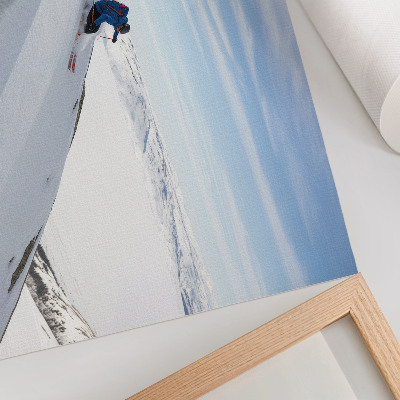 Affiche et poster Skieurs, sommets blancs, ciel bleu, harmonie