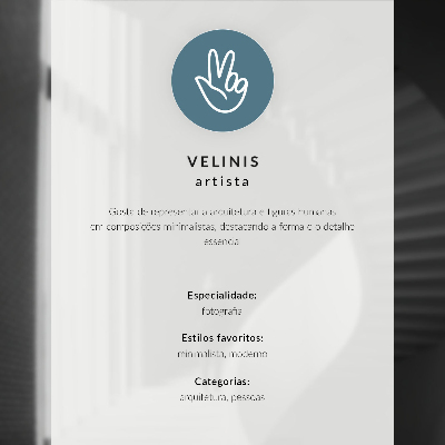 Affiche Silhouette minimaliste, ombres marquées, espace moderne