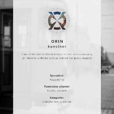Affiche décorative Immeubles historiques illuminés le soir par des lumières colorées