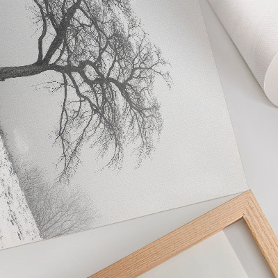 Affiche Arbre solitaire, paix hivernale, minimalisme, harmonie