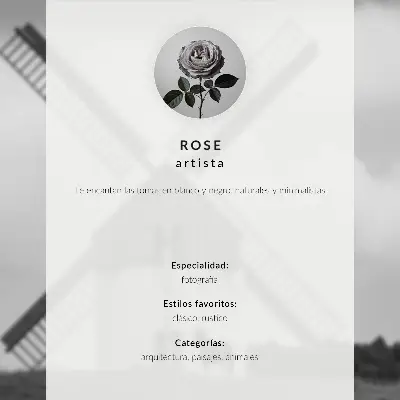 Affiche représentant un moulin à vent noir et blanc dans un champ avec des chevaux
