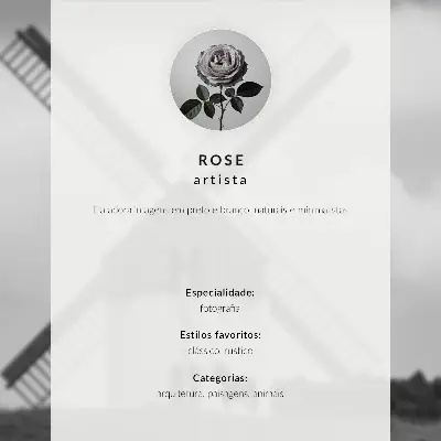 Affiche représentant un moulin à vent noir et blanc dans un champ avec des chevaux