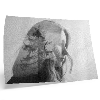Affiche décorative Portrait en noir et blanc d'une élégance subtile