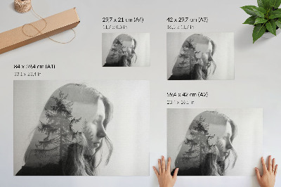 Affiche décorative Portrait en noir et blanc d'une élégance subtile
