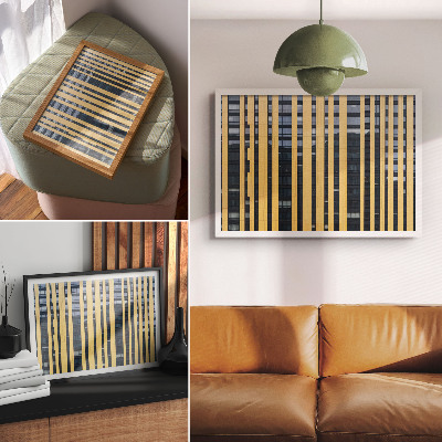 Affiche Contraste symétrique moderne du jaune et du bleu