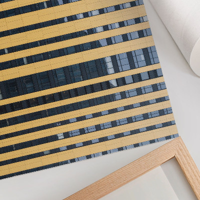Affiche Contraste symétrique moderne du jaune et du bleu