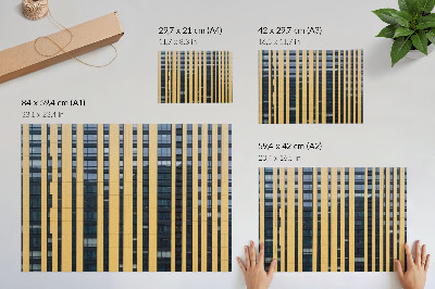 Affiche Contraste symétrique moderne du jaune et du bleu