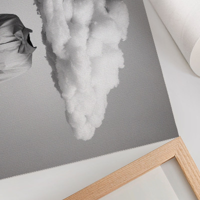 Affiche et poster motif minimaliste surréaliste nuage blanc