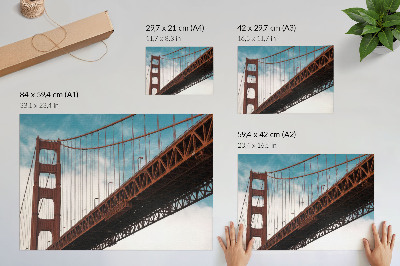 Affiche Pont aux détails se détachant sur le ciel