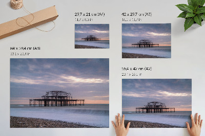 Affiche décorative Structure rustique en bord de mer, en toute tranquillité