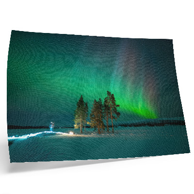 Affiche La magie des aurores boréales, des couleurs époustouflantes et une atmosphère paisible