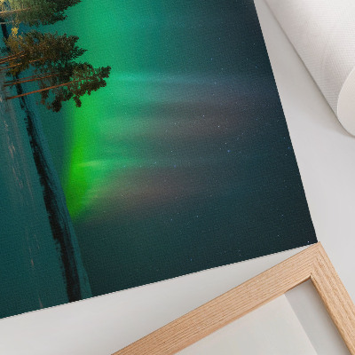 Affiche La magie des aurores boréales, des couleurs époustouflantes et une atmosphère paisible