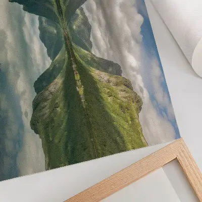 Affiche et poster montagnes pittoresques surplombant le lac avec reflet limpide