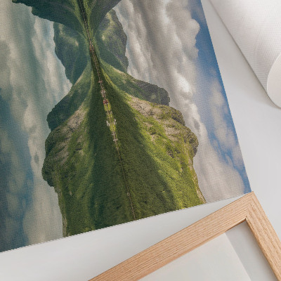 Affiche et poster Montagnes pittoresques surplombant le lac, reflet limpide