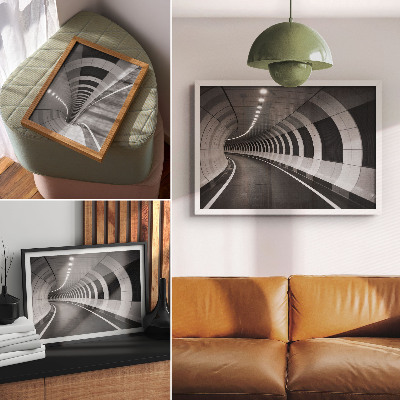 Affiche Tunnel spatial géométrique moderne