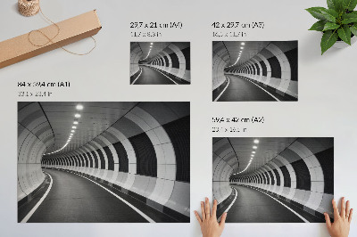 Affiche Tunnel spatial géométrique moderne