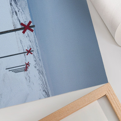 Affiche et poster Collines blanches, panneaux rouges, espace, silence