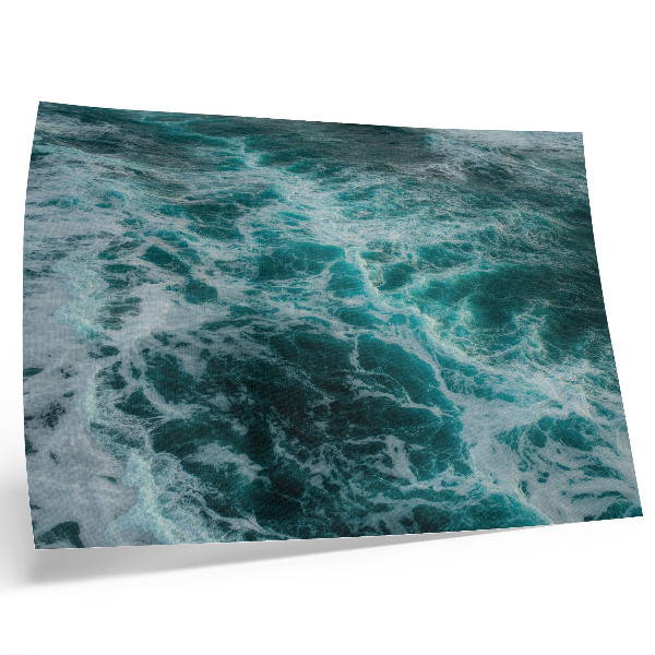 Affiche décorative Vagues turquoise de l'océan avec de l'écume blanche