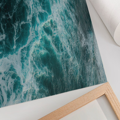 Affiche décorative Vagues turquoise de l'océan avec de l'écume blanche