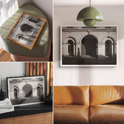 Affiche architecture élégante arches classiques ombres