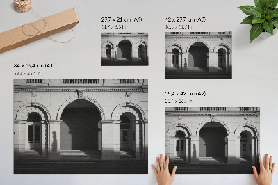 Affiche architecture élégante arches classiques ombres