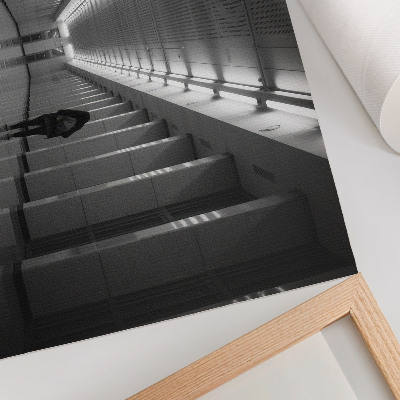 Affiche Couloir monochrome avec colonnes