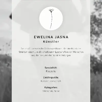 Affiche décorative représentant des vêtements traditionnels sous un parapluie dans une prairie arborée