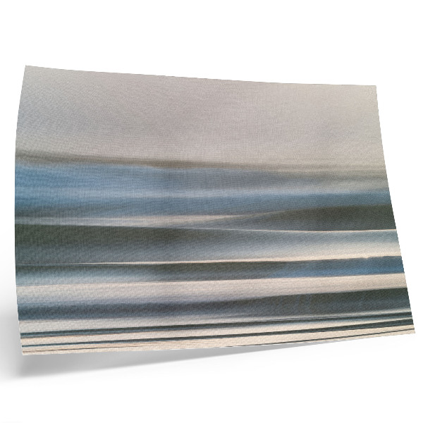 Affiche De délicates vagues pastel dans des tons de bleu
