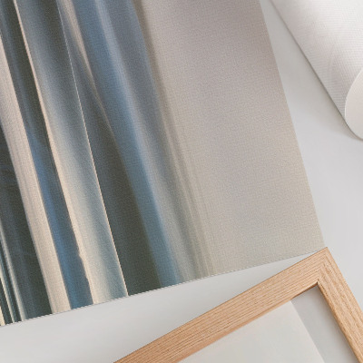 Affiche De délicates vagues pastel dans des tons de bleu