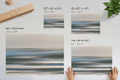 Affiche De délicates vagues pastel dans des tons de bleu