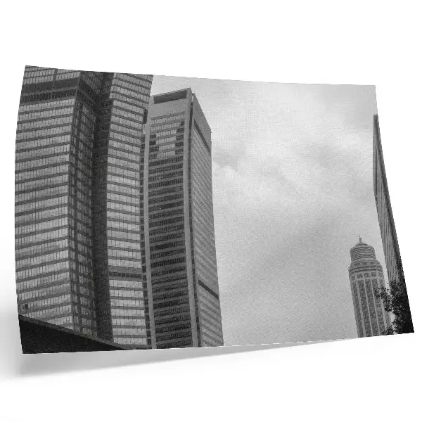 Affiche et poster gratte-ciel monochromes de villes modernes